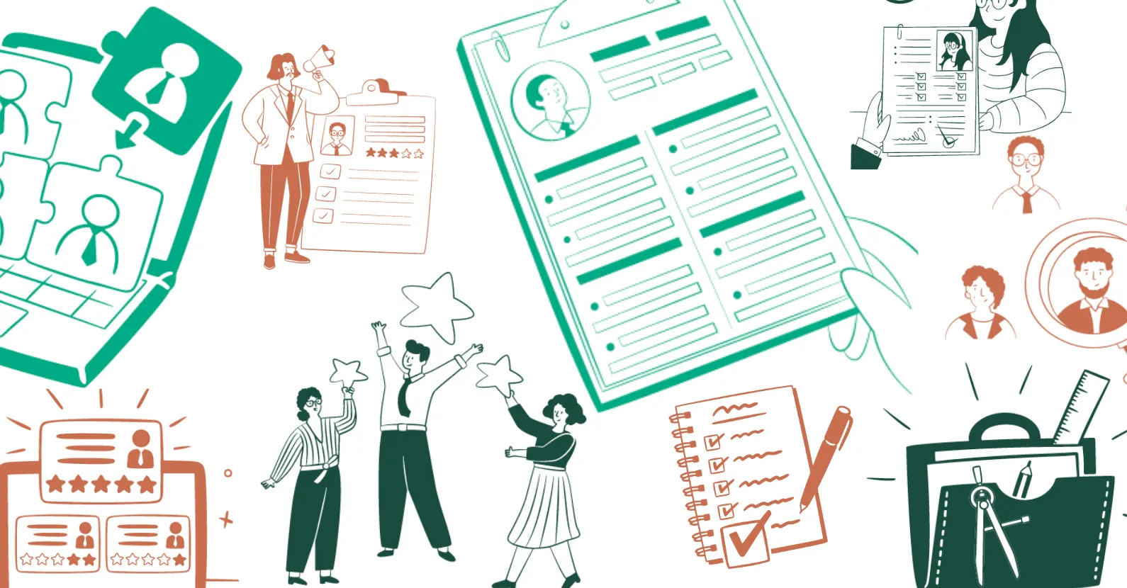 Hiring and recruitment illustration