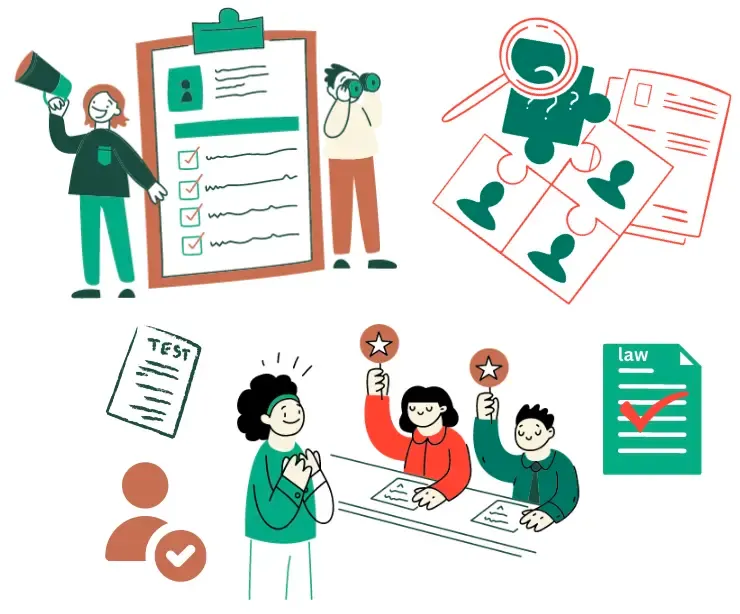 stages that take place in the assessment process