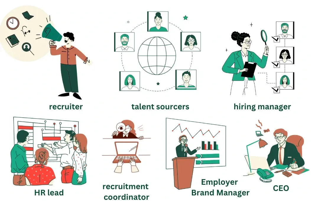  7 key roles that form a recruitment team