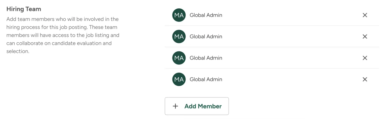 Hiring team