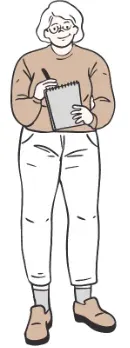 A girl taking notes