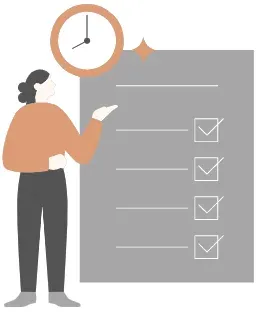 A girl with a checklist