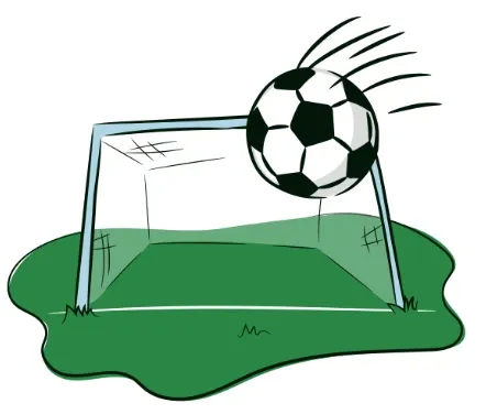 A football and it's goal