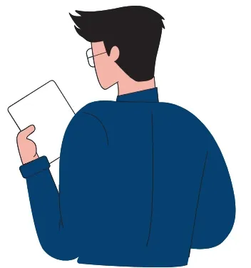 A man checking the paper