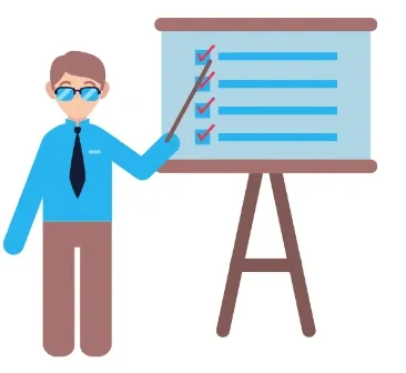 a man providing training